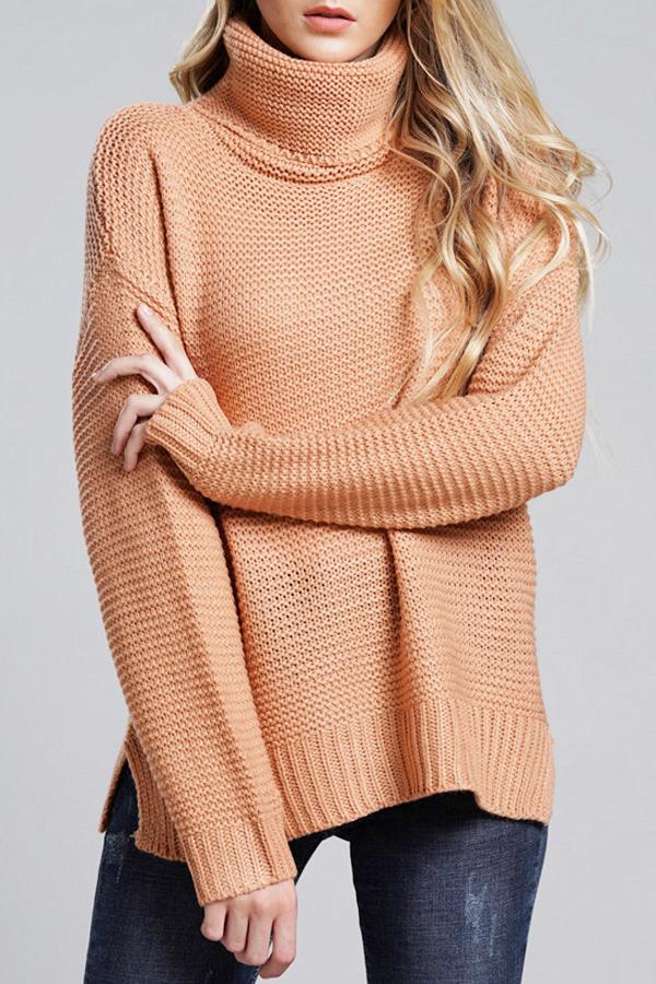 Sueter mujer punto grueso cuello alto - Alice