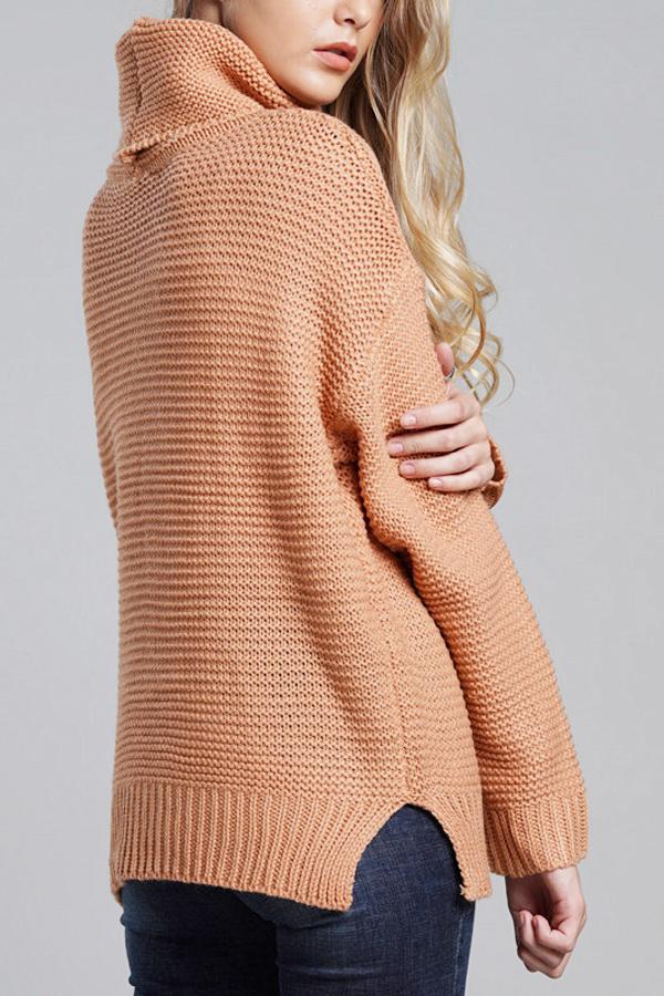 Sueter mujer punto grueso cuello alto - Alice