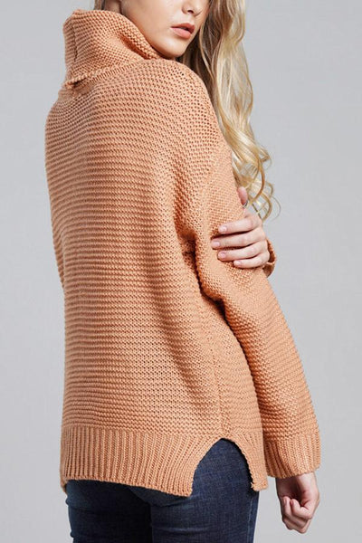 Sueter mujer punto grueso cuello alto - Alice