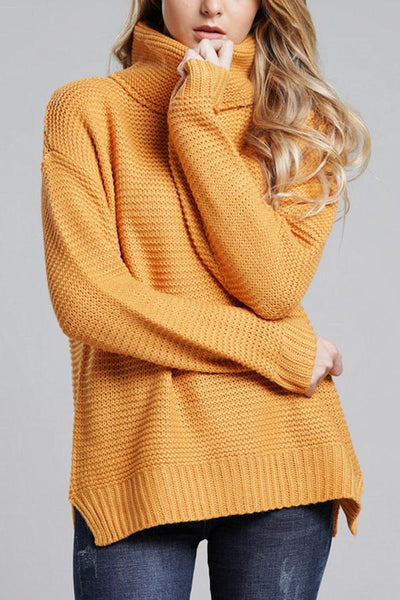 Sueter mujer punto grueso cuello alto - Alice