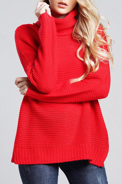 Sueter mujer punto grueso cuello alto - Alice