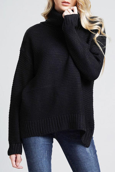 Sueter mujer punto grueso cuello alto - Alice