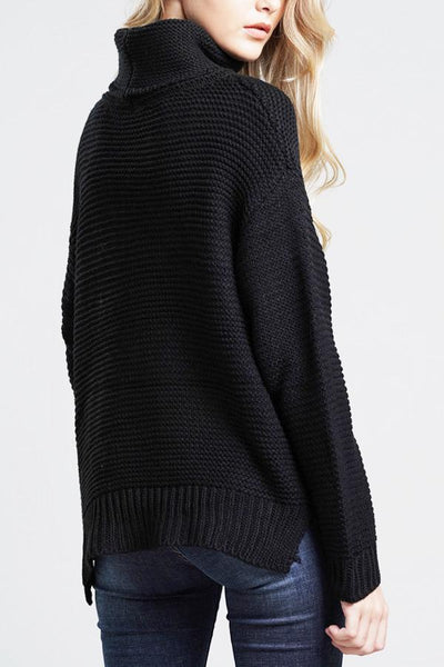 Sueter mujer punto grueso cuello alto - Alice