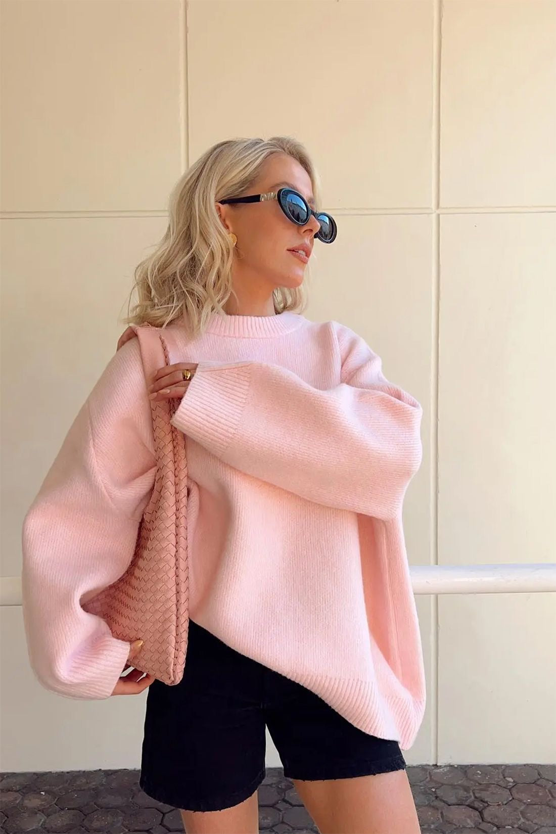 Sueter oversized mujer tejido suave estilo casual - Karina