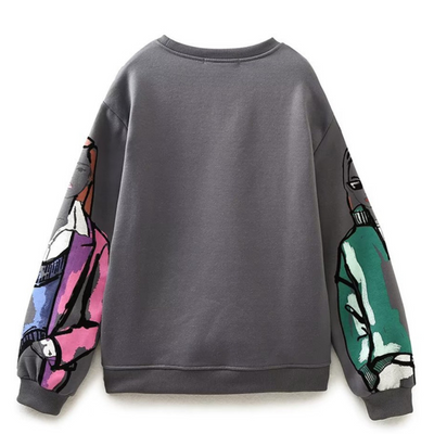 LuxeKnit - Sudaderas holgadas con estampado