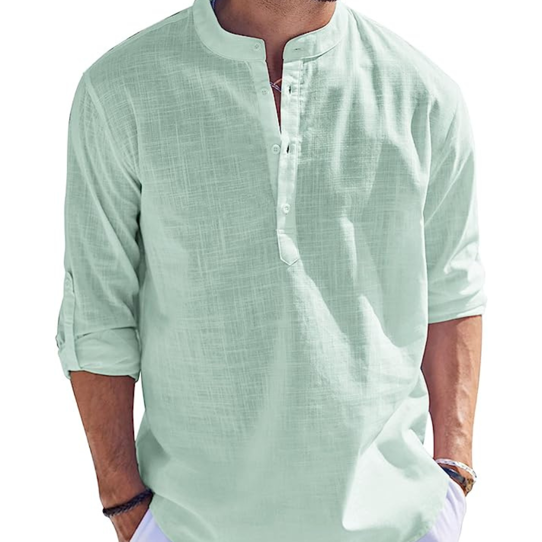 EWAN - Camisa de Lino Henley