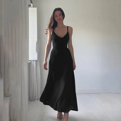 Anby - Elegante maxi vestido drapeado