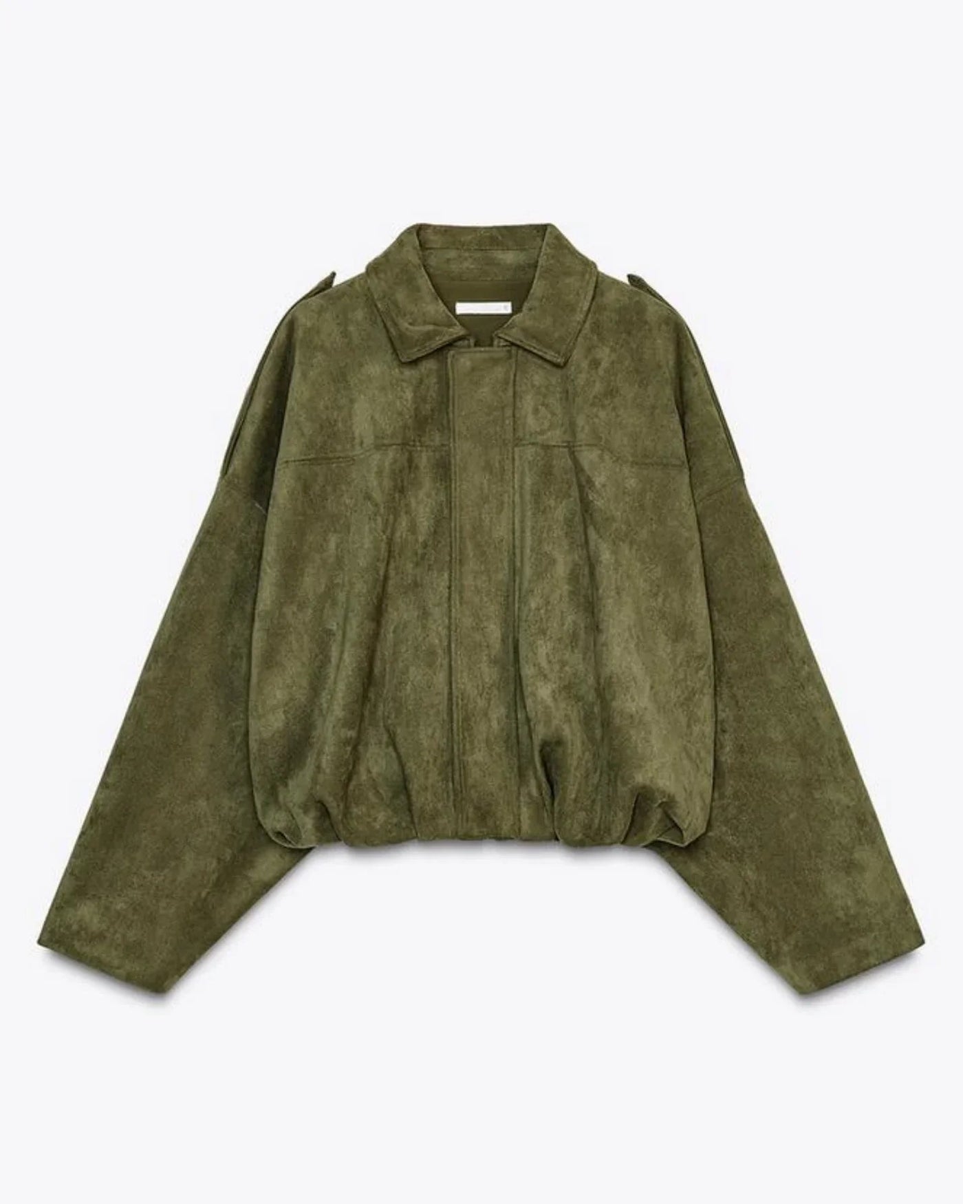 Chaqueta oversized de mujer en piel vegana estilo ante - Fabiane