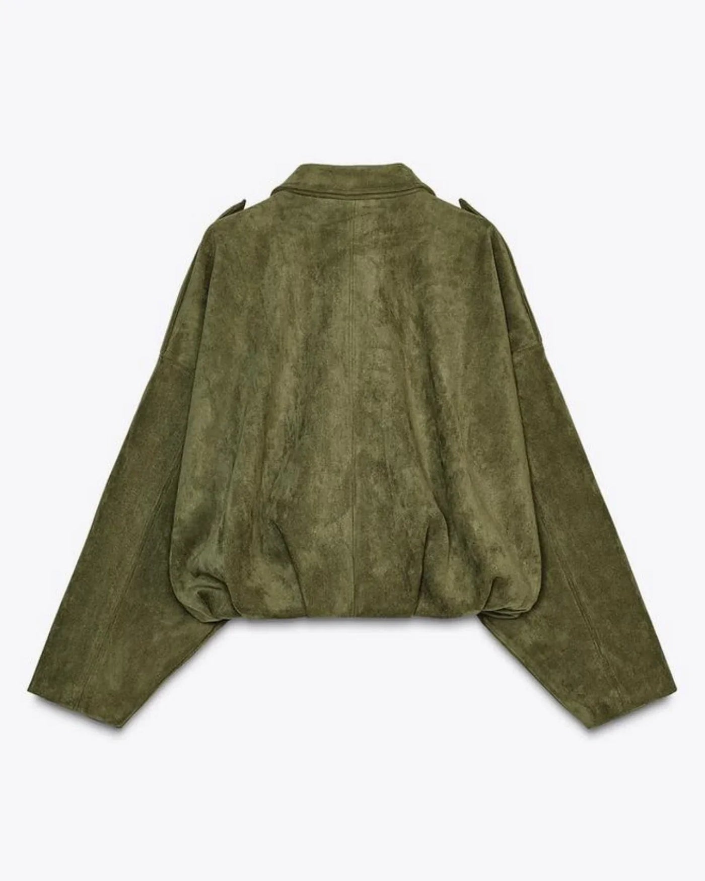 Chaqueta oversized de mujer en piel vegana estilo ante - Fabiane