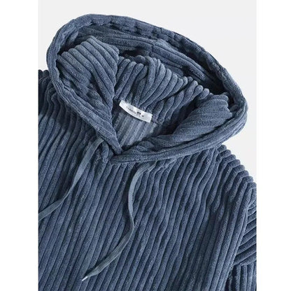 Chaqueta con capucha de pana de alta calidad para hombre