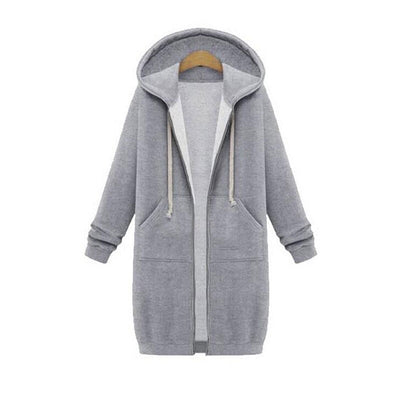 Zoe - Chaqueta sudadera larga chic