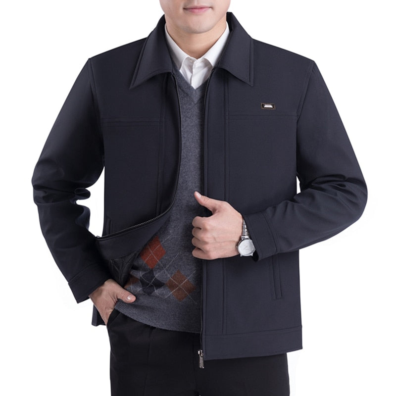 Elegantes chaquetas clásicas para hombre con cuello de solapa