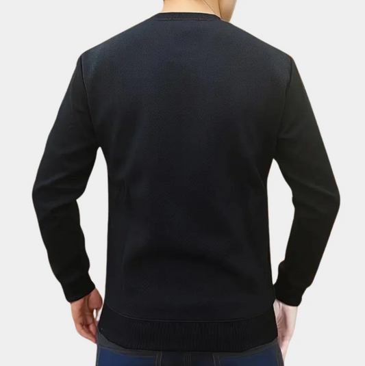 Cómoda sudadera para hombre con escote redondo