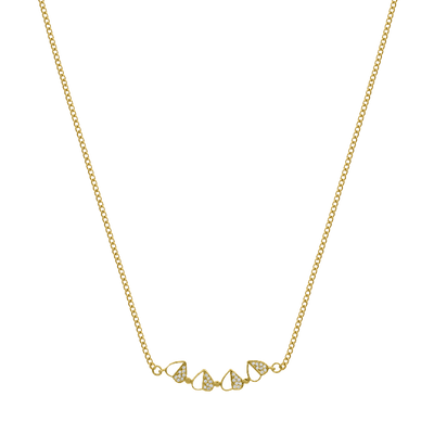 Collar Lucky corazón de nácar chapado en oro de 18 quilates