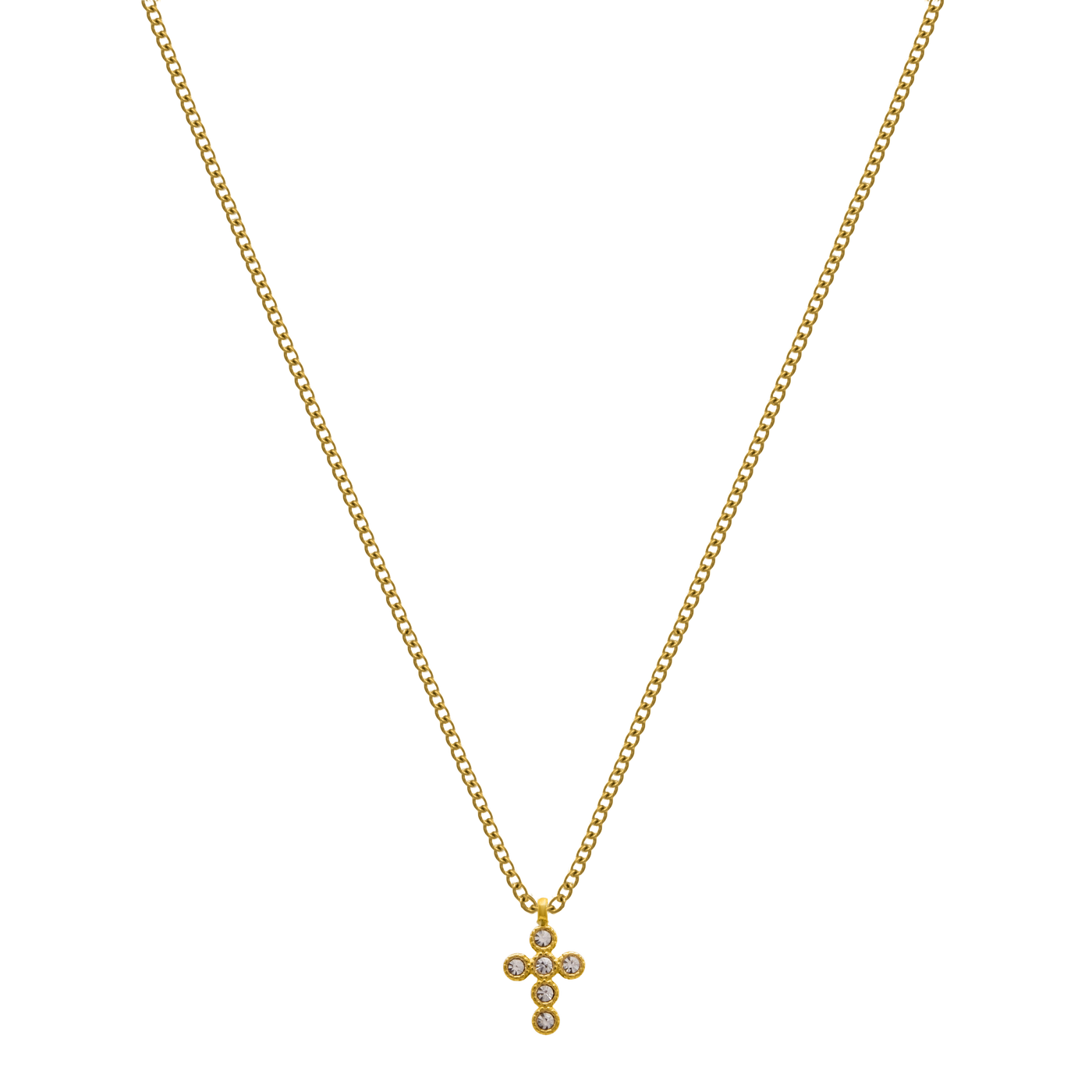 Mini Cruz chapada en oro de 14 quilates
