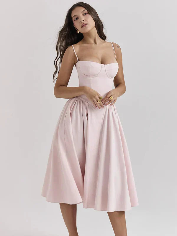Karo - Vestido Midi Artístico Retro