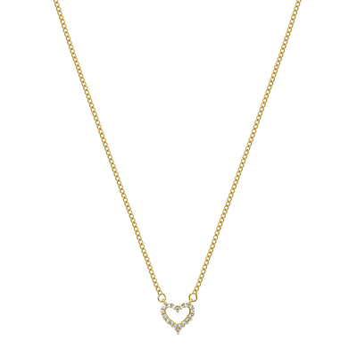 Collar Corazón Cupido 14K bañado en oro