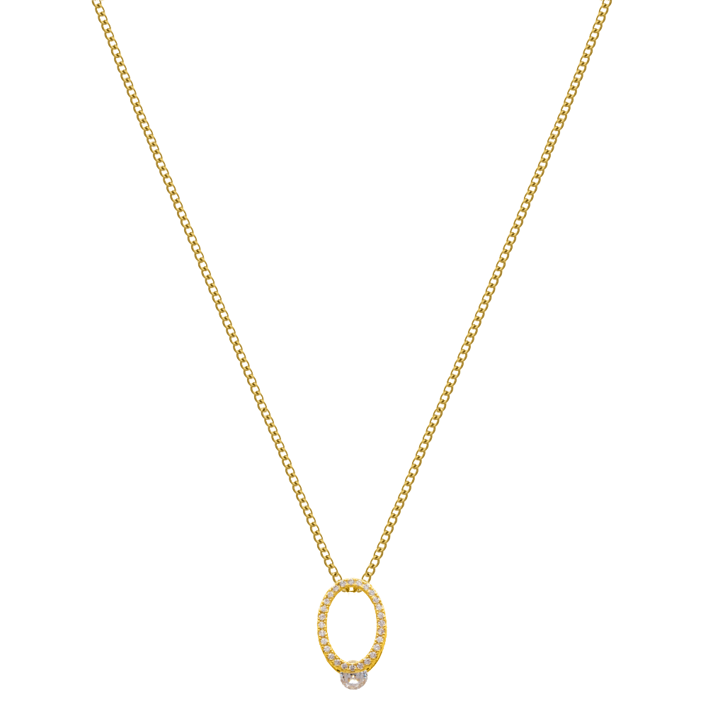 Cadena de lámpara chapada en oro de 14 quilates