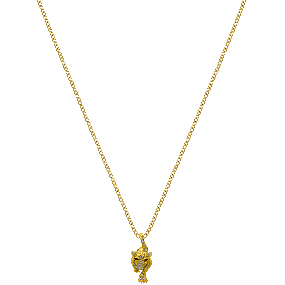 Cadena Jaguar chapada en oro de 18 quilates