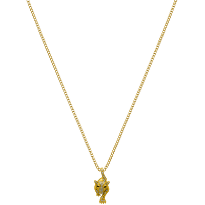 Cadena Jaguar chapada en oro de 18 quilates