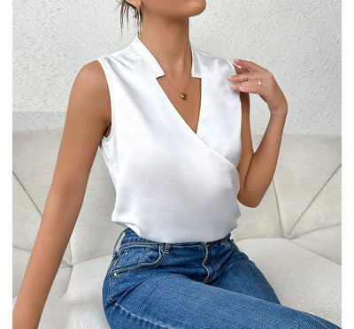 Elena - Elegante top sin mangas - atemporal, estiloso y versátil