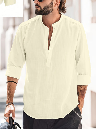 Camisa casual de algodón para hombre