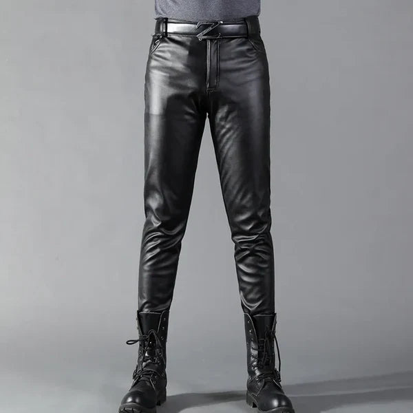 Pantalón slim de hombre en piel vegana estilo cuero - Narak