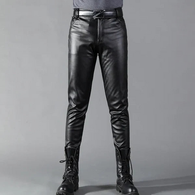 Pantalón slim de hombre en piel vegana estilo cuero - Narak