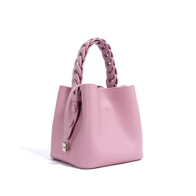 Bolso de mano para mujer de asa trenzada con efecto piel estilo bucket - Camila