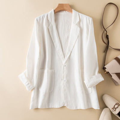 Blazer de lino claro - Amelie