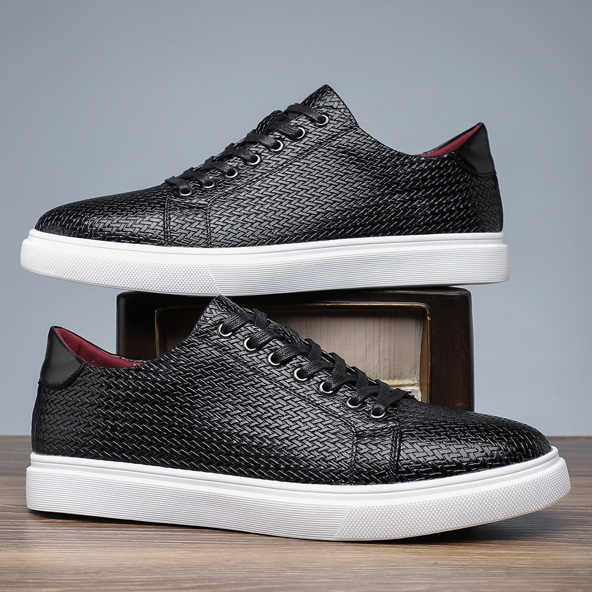 Zapatillas bajas para hombre de piel sintética grabada estilo casual - Álvaro