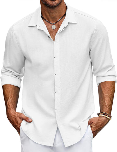 Elegante camisa informal de caballero para cualquier ocasión