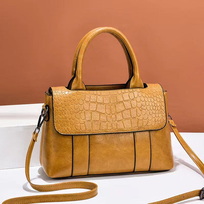 Bolso de mano para mujer efecto de piel grabada con estilo estructurado - Camila