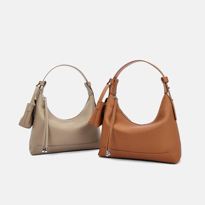 Bolso de hombro para mujer de piel auténtica diseño estructurado - Ivonne