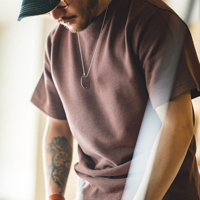 Camiseta hombre manga corta textura gofre - Brando