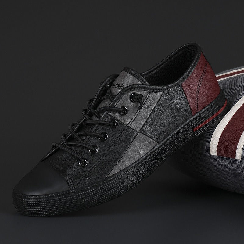 Zapatillas casuales hombre bloques de color cuero sintético - Tomás