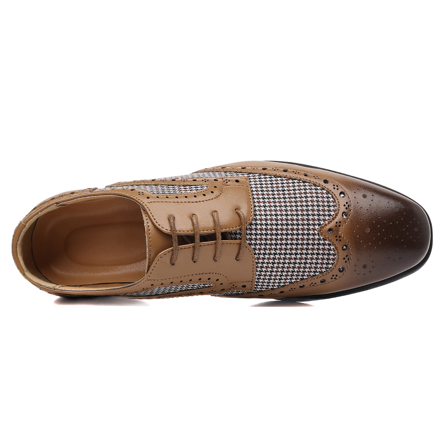 Zapatos oxford para hombre de piel con diseño de cuadros - Henrik