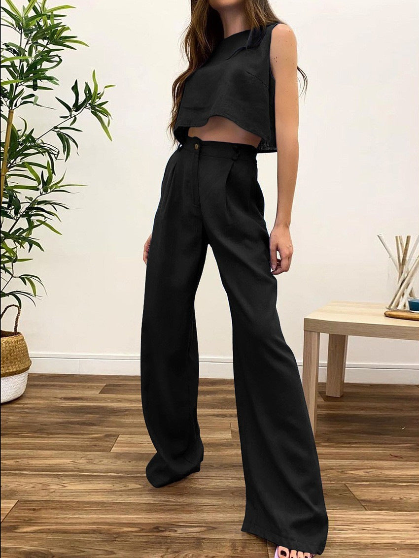 Esther - Conjunto de pantalón boho de dos piezas