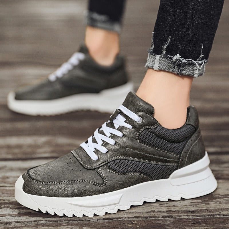 Zapatillas deportivas hombre cuero sintético suela gruesa - Mateo