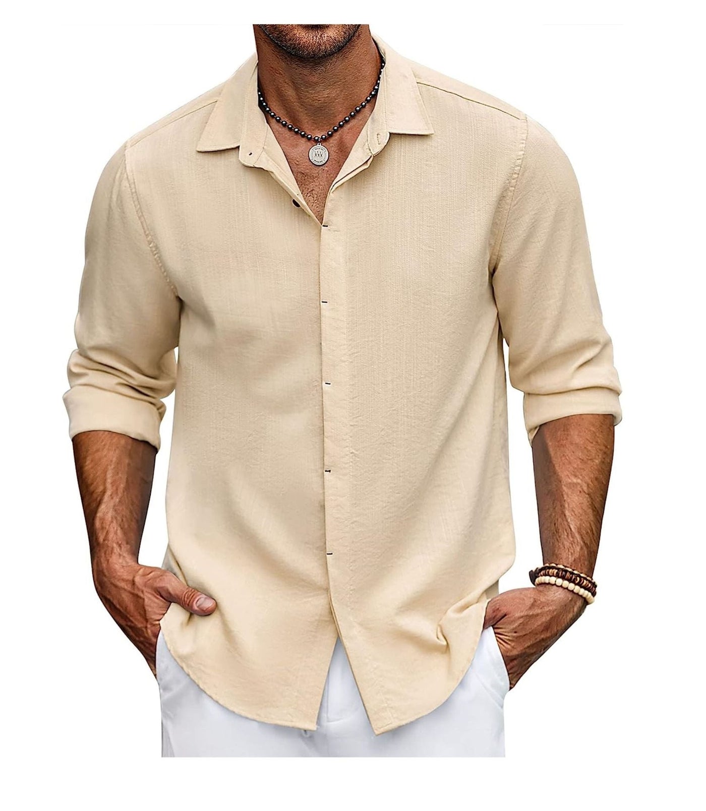 Elegante camisa informal de caballero para cualquier ocasión