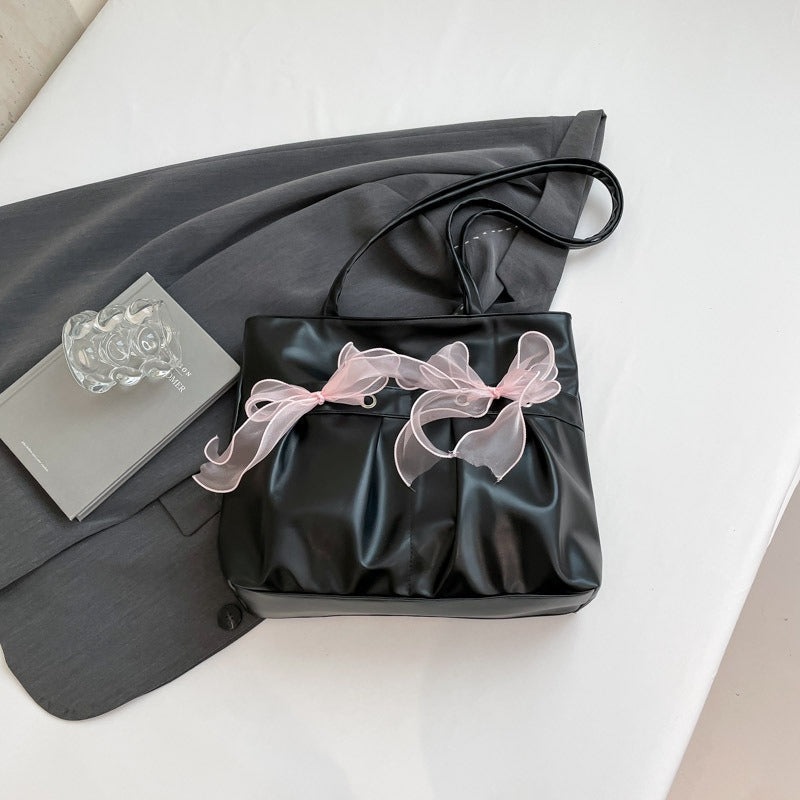 Bolso tote mujer lazos decorativos estilo universitario - Amelia