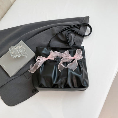 Bolso tote mujer lazos decorativos estilo universitario - Amelia