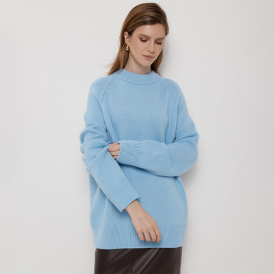 Jersey de punto para mujer de cuello redondo - Eveline