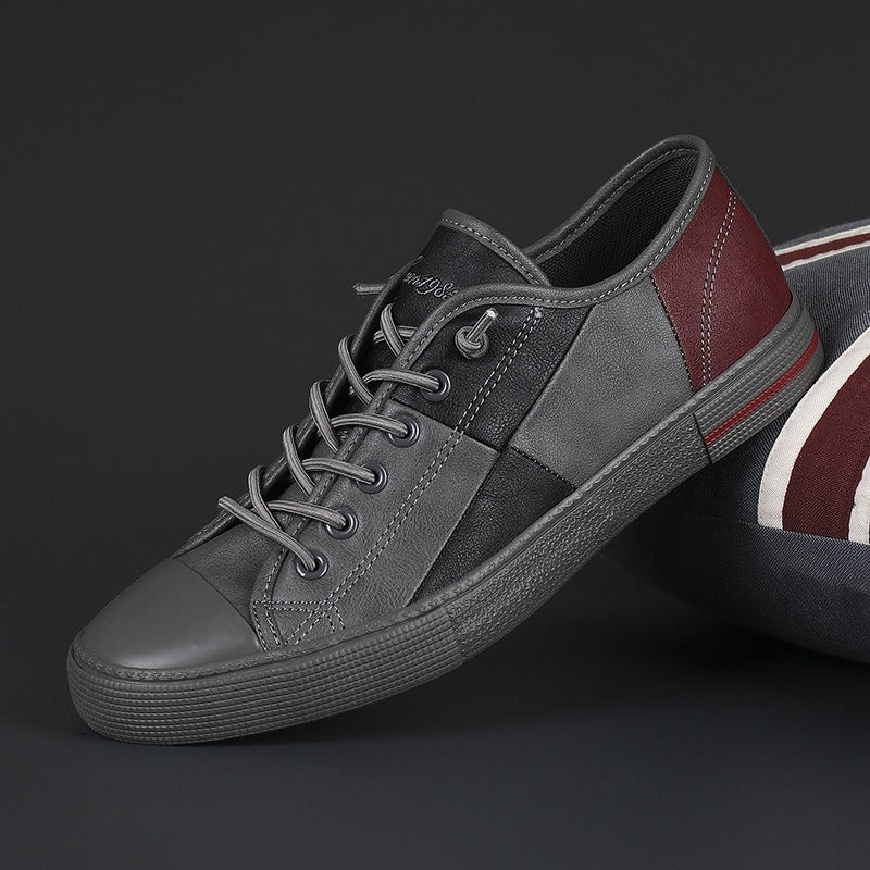 Zapatillas casuales hombre bloques de color cuero sintético - Tomás