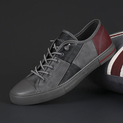 Zapatillas casuales hombre bloques de color cuero sintético - Tomás