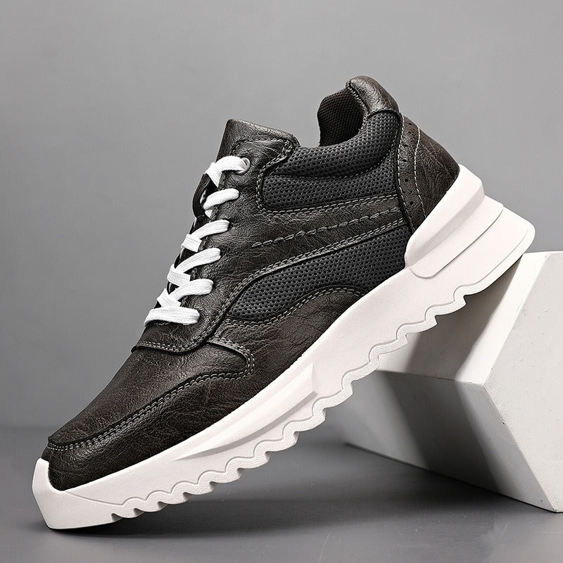 Zapatillas deportivas hombre cuero sintético suela gruesa - Mateo