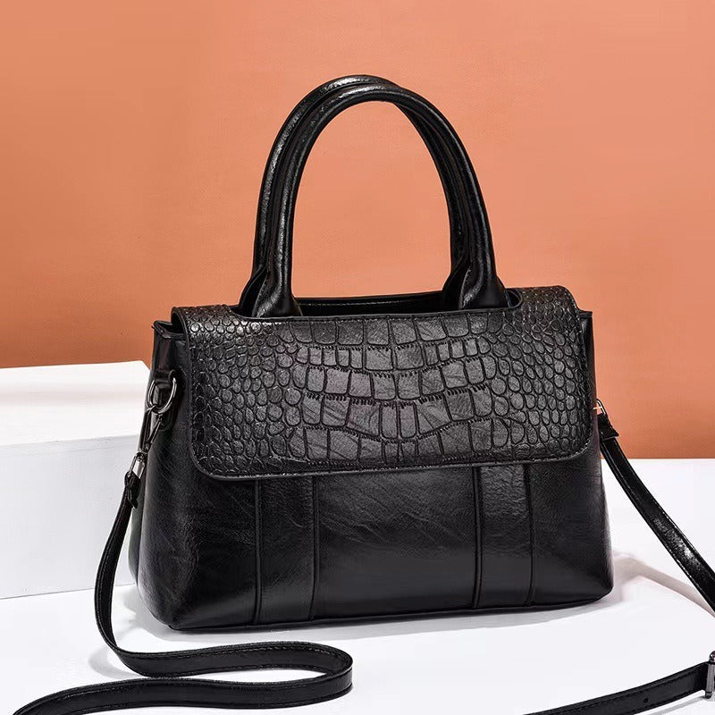 Bolso de mano para mujer efecto de piel grabada con estilo estructurado - Camila