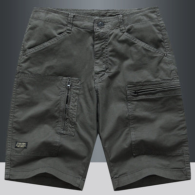 Pantalones cortos para hombre de bolsillos con cremallera estilo cargo recto - Elías