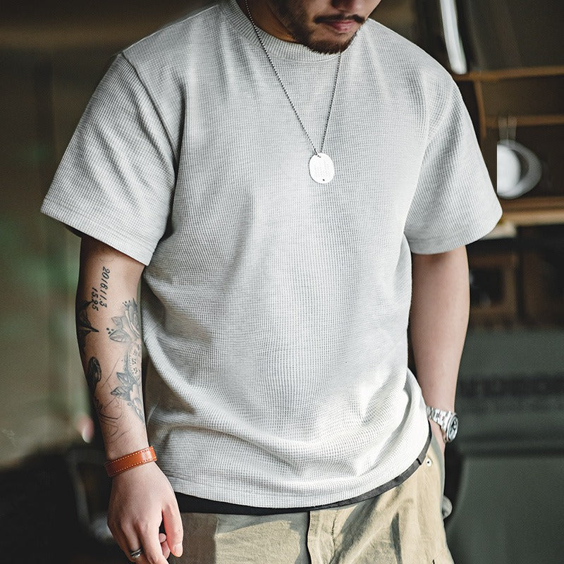 Camiseta hombre manga corta textura gofre - Brando