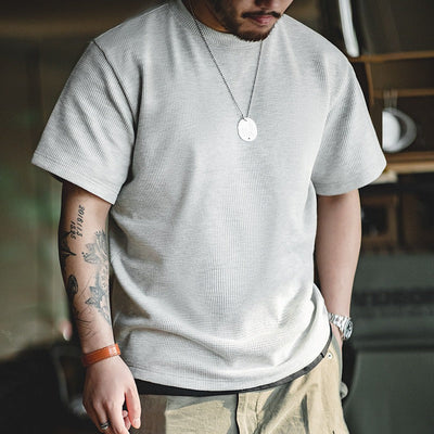 Camiseta hombre manga corta textura gofre - Brando